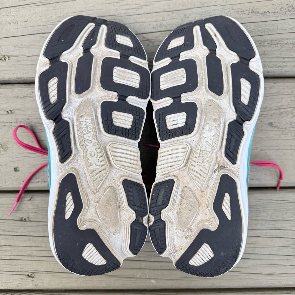 Hoka One One Bondi 6 running shoes in Canton green blue teal slate size 8.5 - Picture 16 of 16